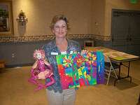 Marlene Jensch, Art Doll "Katrina the Ballerina" and Bodacious Blossoms Quilt