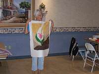 Nancy Wentland, Tulips in the Breeze (progress on glued appliqu�)
