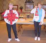Nancy Smith and JoAnn Thorpes Christmas projects