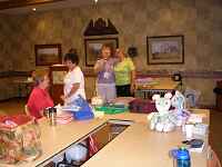 Ceil's retirement party - Kay Hasson congratulating Ceil on her retirement