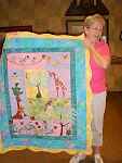 A quilt Andrea Lasek made for her grandchild