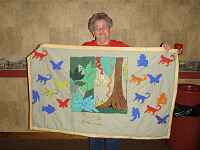 A quilt made by a second grade class and completed by Vilma Baragona