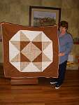 A very interesting log cabin quilt
