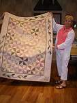 A beautiful pin wheel quilt