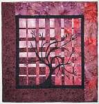 A very winter looking convergence quilt by Marilyn Crosby