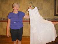 Andrea Lasek made this dress for her granddaughter out of her wedding gown.
