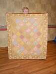 A pretty pastel quilt by Margy Tucker