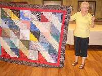 Lorene Gruber has been busy with log cabin blocks