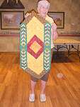 Cora Vennes tries a new technique on a table runner