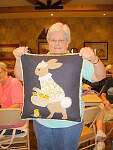 A rabbit pillow by Margo McClary