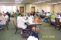 Main Room of the Retreat, everyone working hard