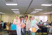 Sharleen Peters, Marilyn Crosby, Maureen Girardin, and Margo McClary, moving on to the next class