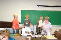 Carol Tolpa, Barabar Hill (teacher of this class) Kay Hasson and Andrea Lasek  - half log cabin class