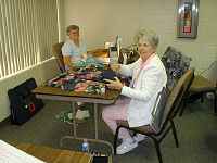 Claudine Sullivan and Vilma Baragona working away